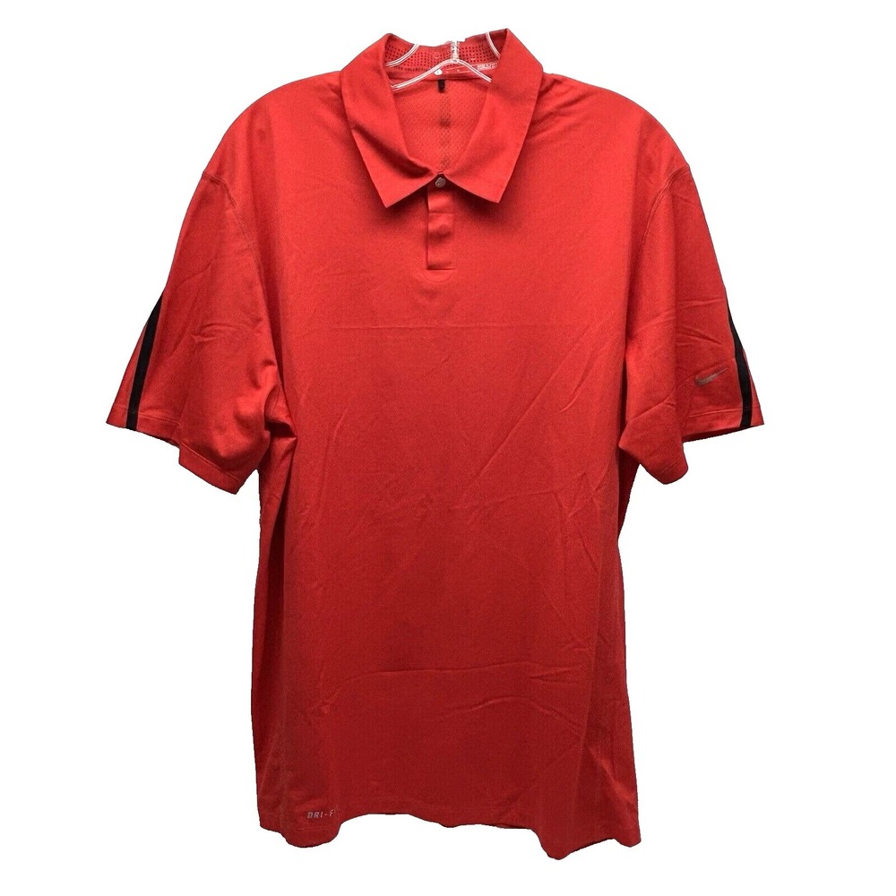 Nike Tiger Woods Collection Men's Red Large Polo Shirt (G1)